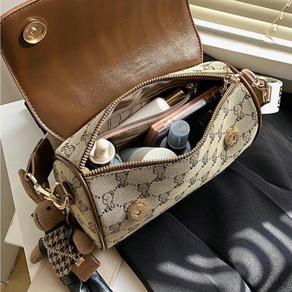 Women’s Cartoons Crossbody with Lucky Charm Rabbit In Khaki - Picture 3 of 12